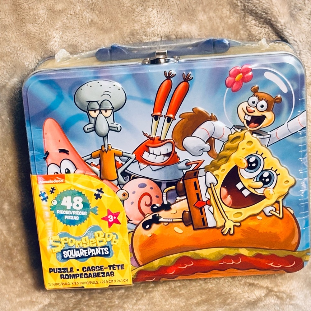 SpongeBob SquarePants 48pc Puzzle in Collectible Lunch Tin Box